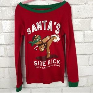 Santa's Side Kick Christmas Pajama/Shirt. Size 6